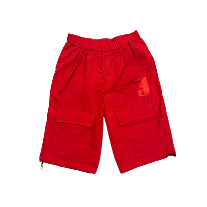 UTILITY CARGO SHORTS RED