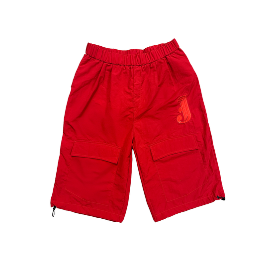 UTILITY CARGO SHORTS RED