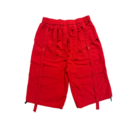 UTILITY CARGO SHORTS RED