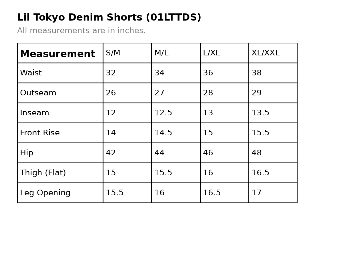 LIL TOKYO DENIM SHORTS
