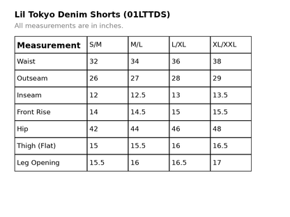 LIL TOKYO DENIM SHORTS