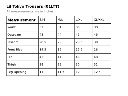 LIL TOKYO DRESS TROUSERS