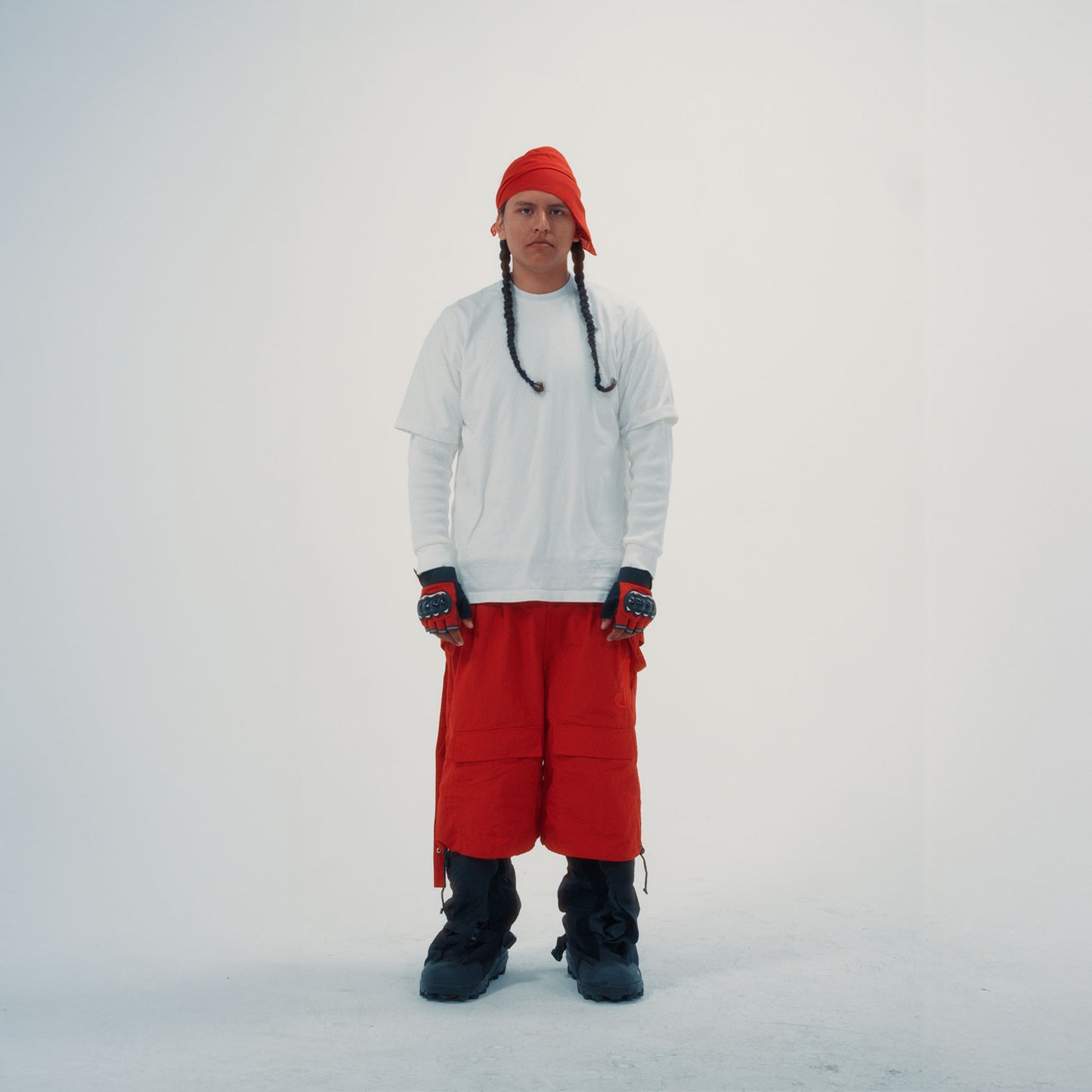 UTILITY CARGO SHORTS RED