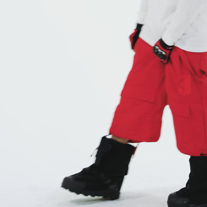 UTILITY CARGO SHORTS RED